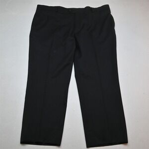 Pronto Uomo 44x29 Charcoal Gray 100% Wool Flat Front Suit Trouser Dress Pants